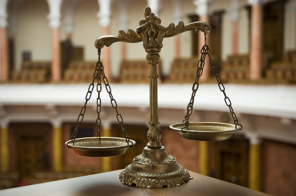 Scales of Justice in the Courtroom - Photo, Image