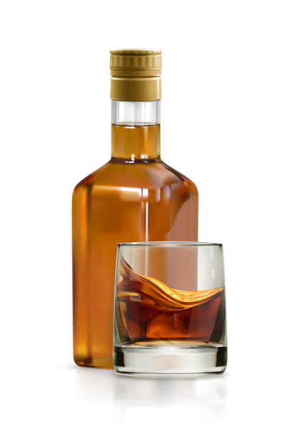 Whiskey, alcohol drink  - Вектор,изображение