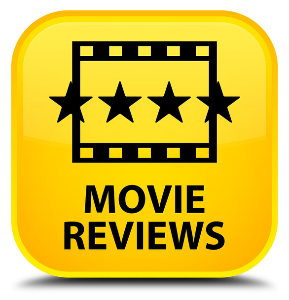 Film reviews gele vierkante knop - Foto, afbeelding