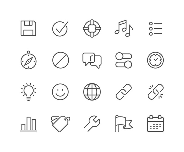Iconos de interfaz de línea
 - Vector, Imagen