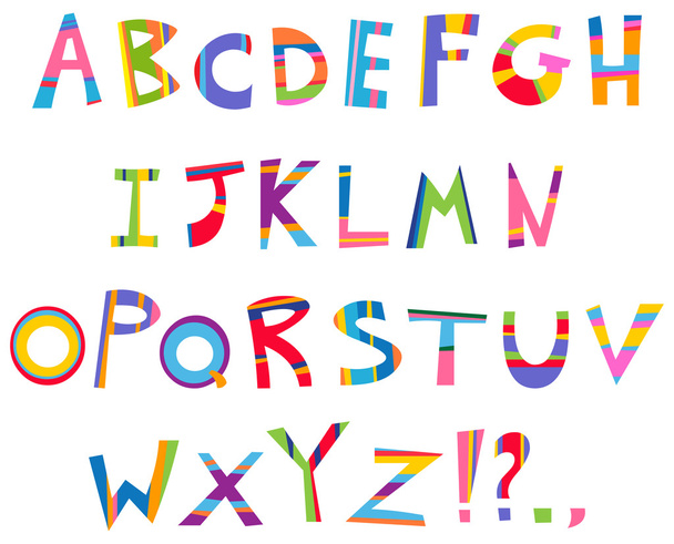Alfabeto divertido
 - Vector, imagen