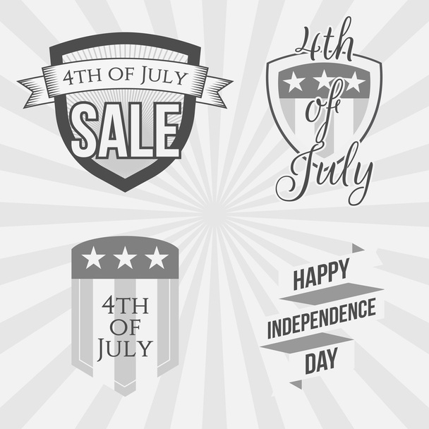 Independence Day 4th of July Labels Collection - Vettoriali, immagini
