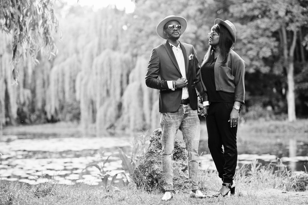 Rich and stylish african american couple  - Fotografie, Obrázek