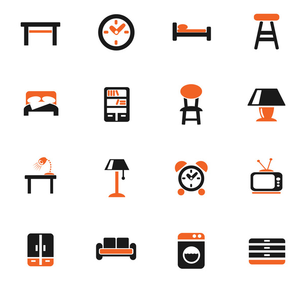 Muebles icono conjunto
 - Vector, Imagen