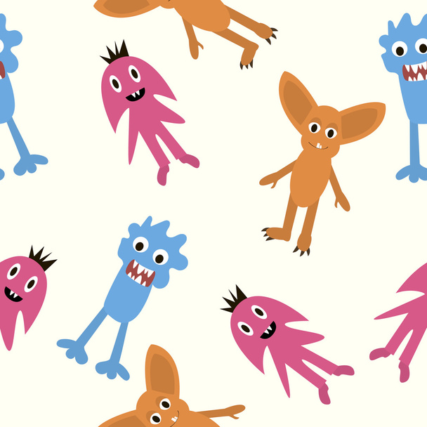 conjunto de monstros em Flete focinho engraçado crianças pintadas padrão diferente
 - Vetor, Imagem
