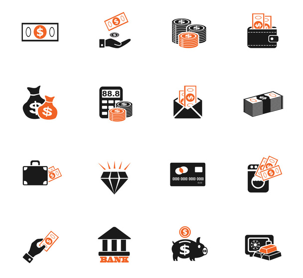 Set di icone monetarie - Vettoriali, immagini