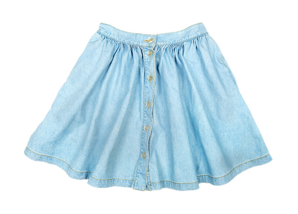 Fashionable short blue denim skirt - Photo, Image