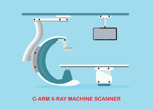 Operating room with X ray medical scan. - Vetor, Imagem
