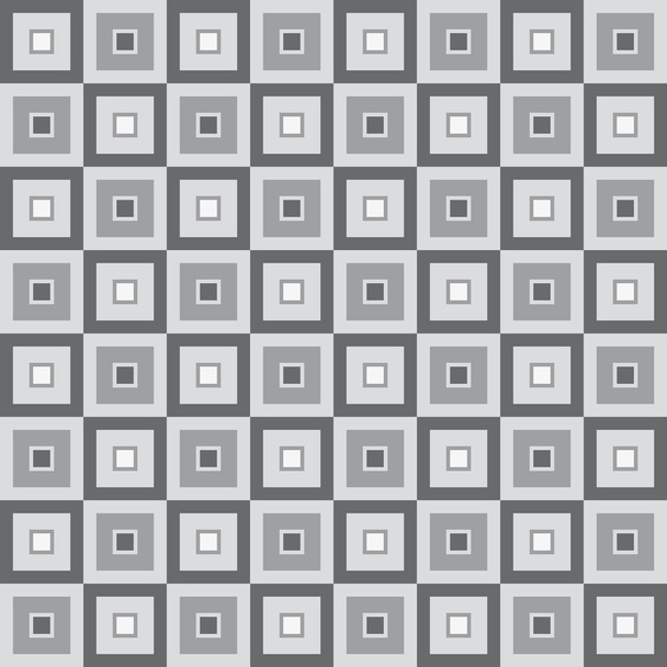 Padrão geométrico divertido com quadrados cinza escuro e claro
 - Vetor, Imagem