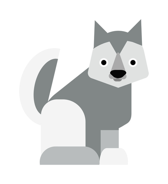 Eskimo dog vector illustration. - Wektor, obraz