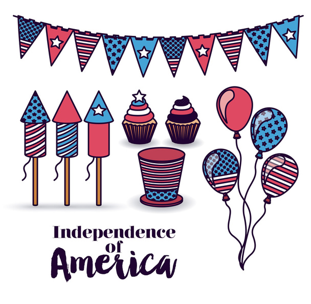 nezávislost Ameriky designu - Vektor, obrázek