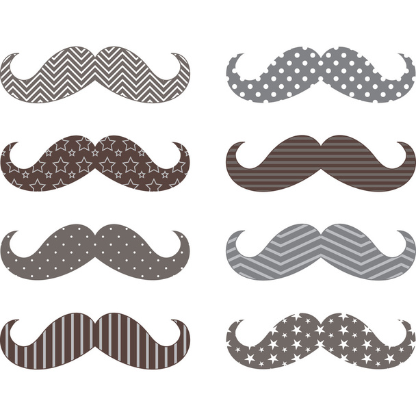 Mustaches Pattern set - Vector, Image
