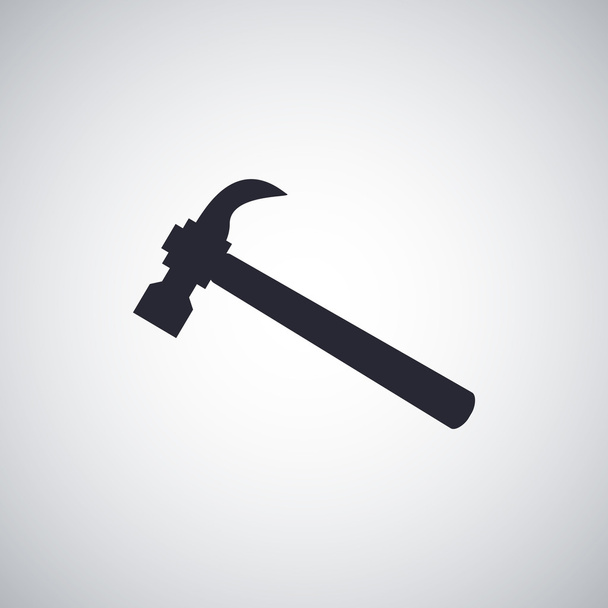 hammer flat icon - Vetor, Imagem