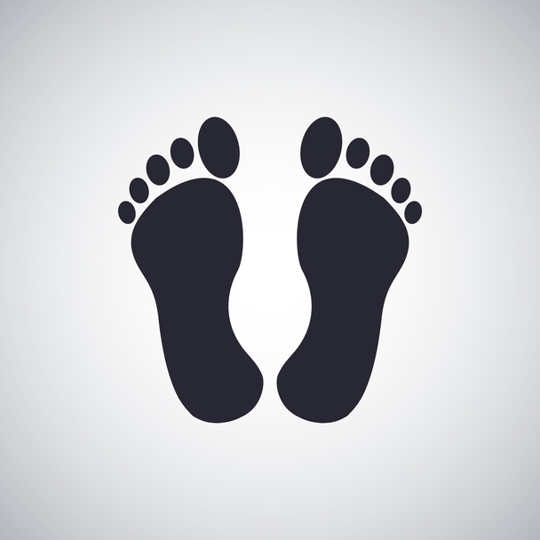 láb lapos ikon - Vektor, kép