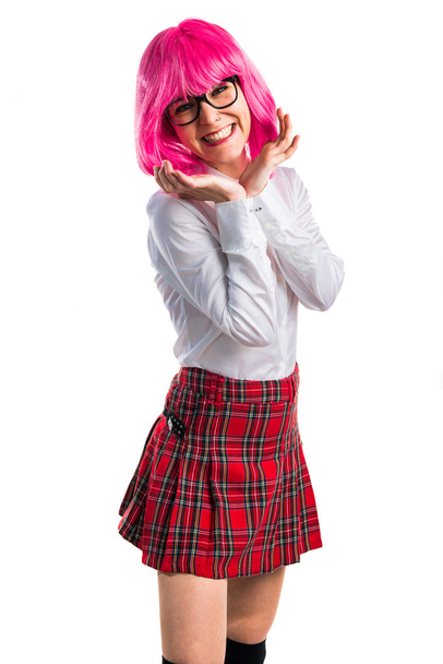 Girl with pink hair  - Foto, Imagen