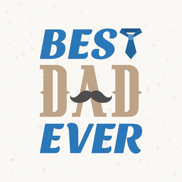 Happy father's day illustration vector template, design for card or background with calligraphic font - Vector, Image