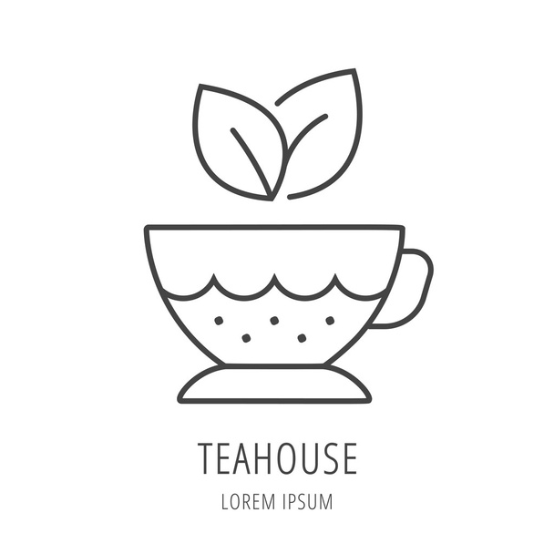 Modèle de logo simple vectoriel tasse de thé
 - Vecteur, image