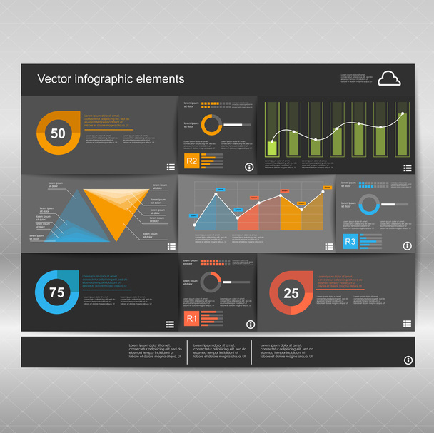 Infographic elements futuristic user interface - Vektor, kép