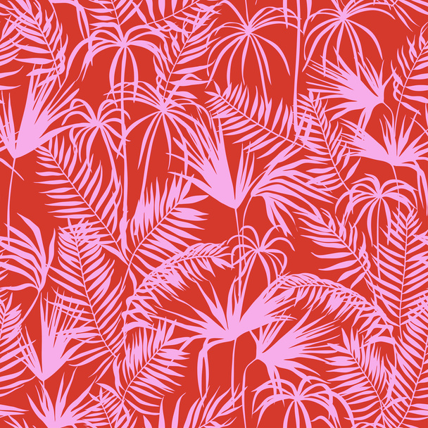 vector seamless graphical artistic topical foliage pattern - Διάνυσμα, εικόνα