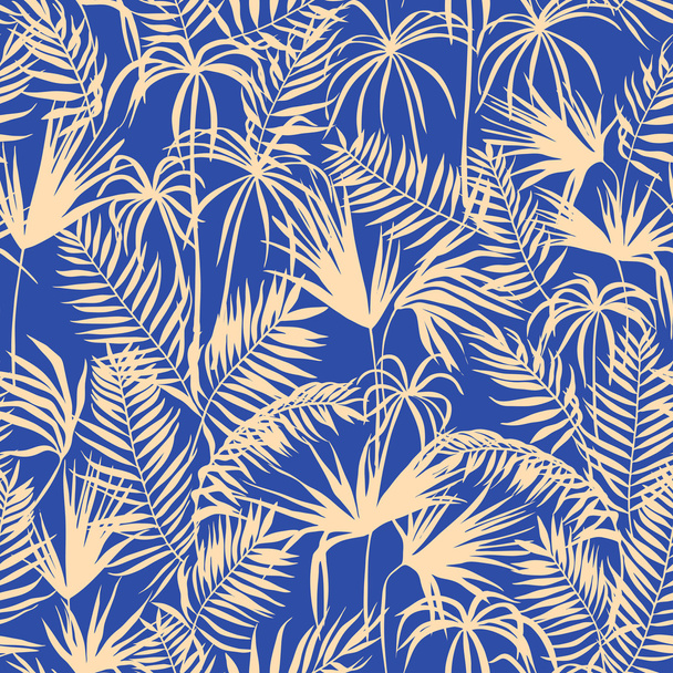 vector seamless graphical artistic topical foliage pattern - Vector, imagen