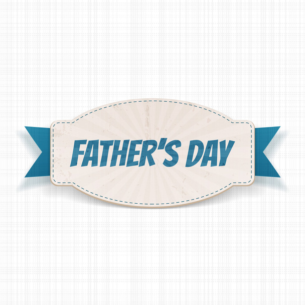 Fathers Day paper Badge with greeting Ribbon - Vecteur, image