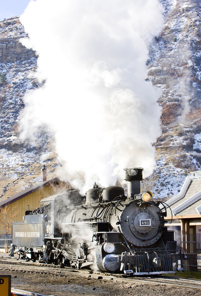 Durango silverton dar hat demiryolu, colorado, ABD - Fotoğraf, Görsel