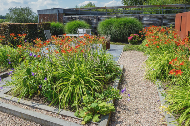 Prachtige tuin idee in modeltuinen Appeltern, Nederland - Foto, afbeelding