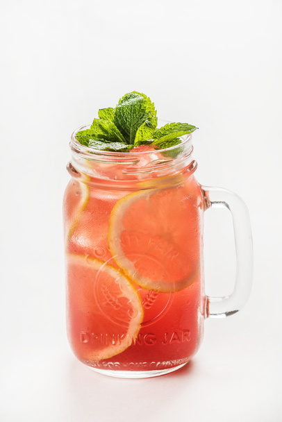 fresh lemonade in jar  - Фото, изображение
