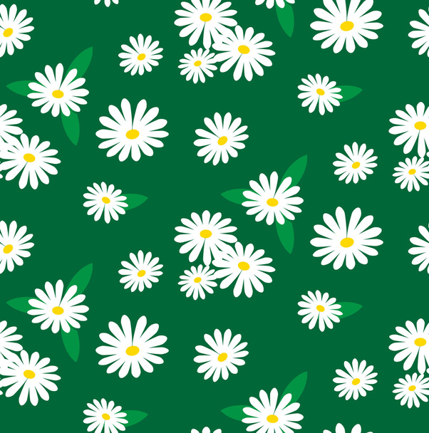 seamless pattern of chamomile flowers - Vecteur, image