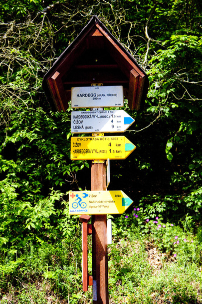 Guideposts, hardegg, aşağı Avusturya, Avusturya - Fotoğraf, Görsel