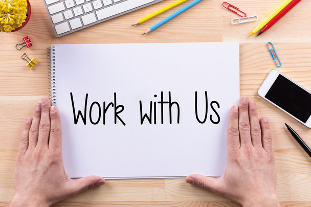 Work with Us text  - Photo, Image