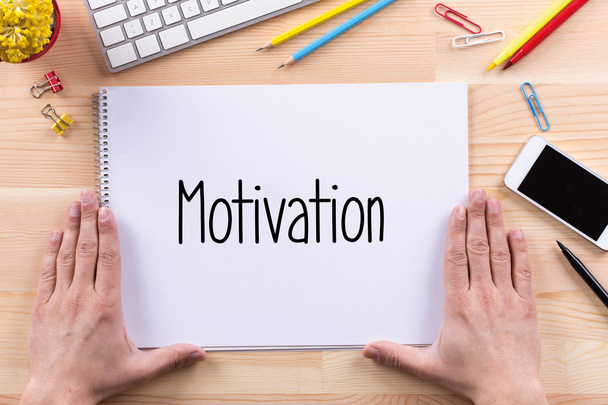Motivation text on paper - Foto, afbeelding