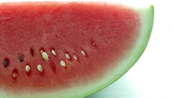 Slice of Watermelon fruit on table - Footage, Video