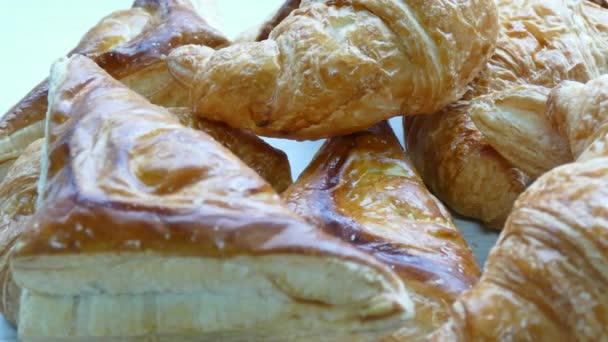 fresh baked croissants - Footage, Video
