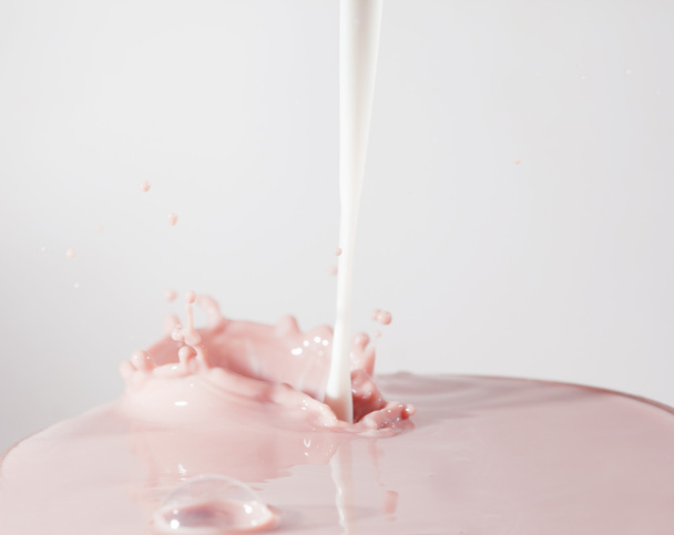 Splash of fruit milk cocktail - Фото, изображение