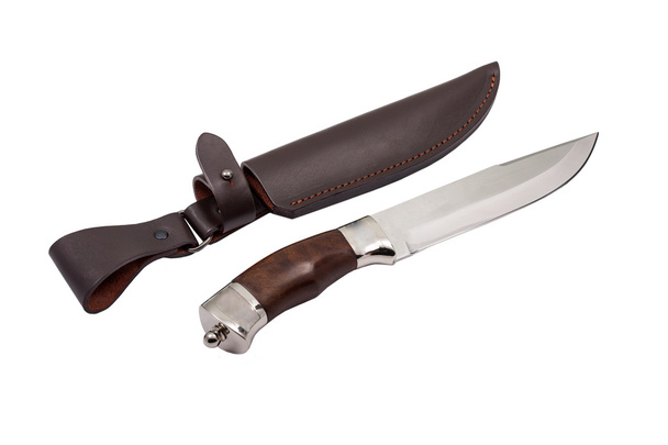 lovecký nůž a pouzdro, samostatný - Fotografie, Obrázek