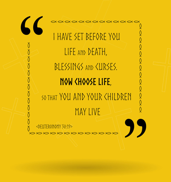 Bible quotes over leven keuze - Foto, afbeelding