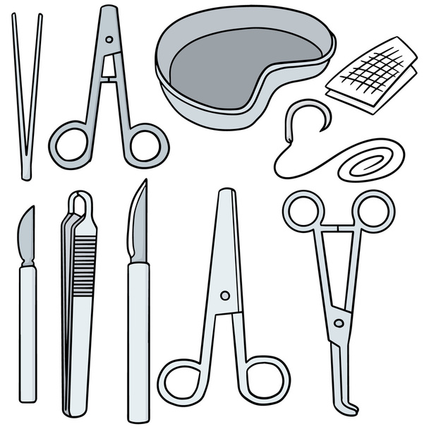 Vektor-Set von chirurgischen Instrumenten - Vektor, Bild