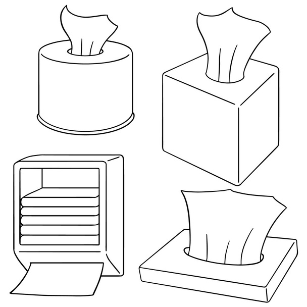 vector set papieren zakdoekje - Vector, afbeelding