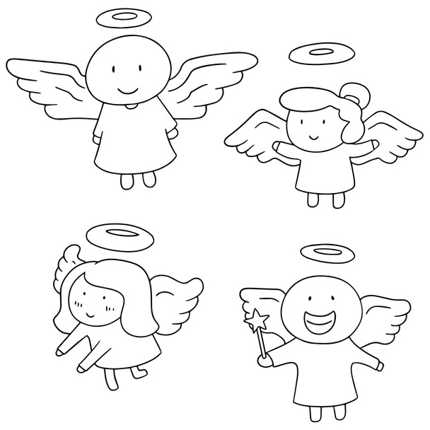 天使のベクトルを設定 - ベクター画像