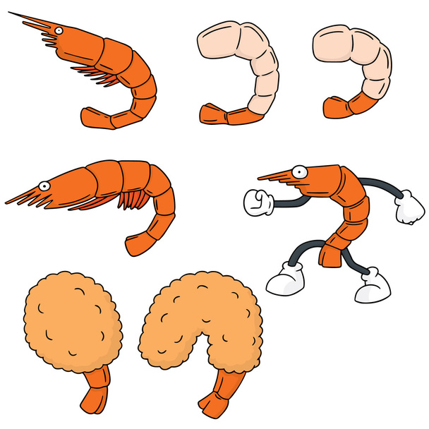 jeu vectoriel de crevettes
 - Vecteur, image
