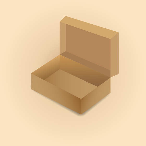 Cardboard box vector illustration. - Διάνυσμα, εικόνα