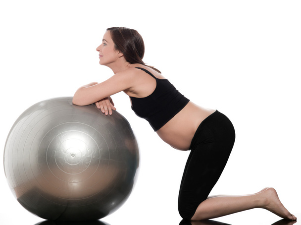 Pregnant Woman Ball Exercise - Foto, Bild