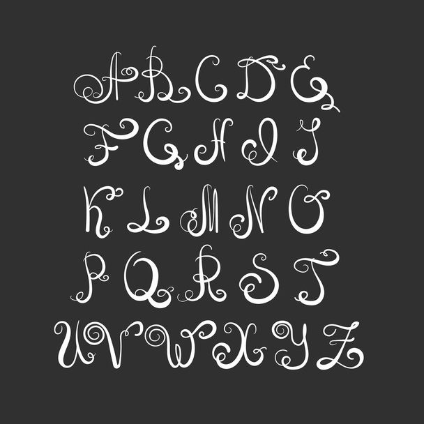 Diqital letters of alphabet - Вектор, зображення