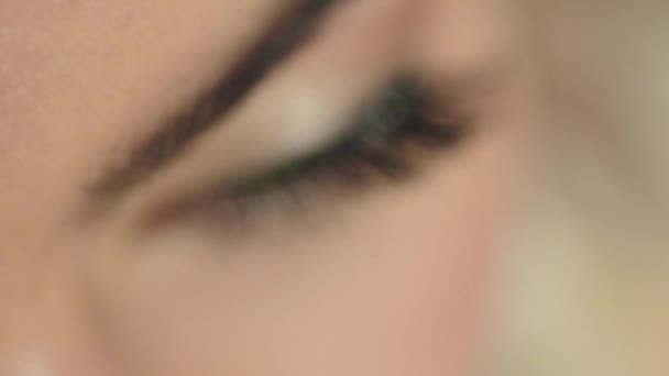 Master lash maker increases eyelashes for model - Footage, Video