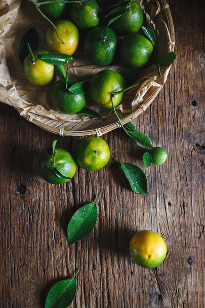 Groene Vietnamees mandarijnen - Foto, afbeelding