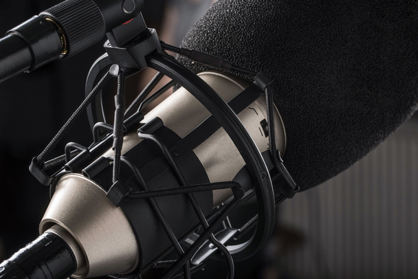 studio microphone on a white background - Foto, Imagen