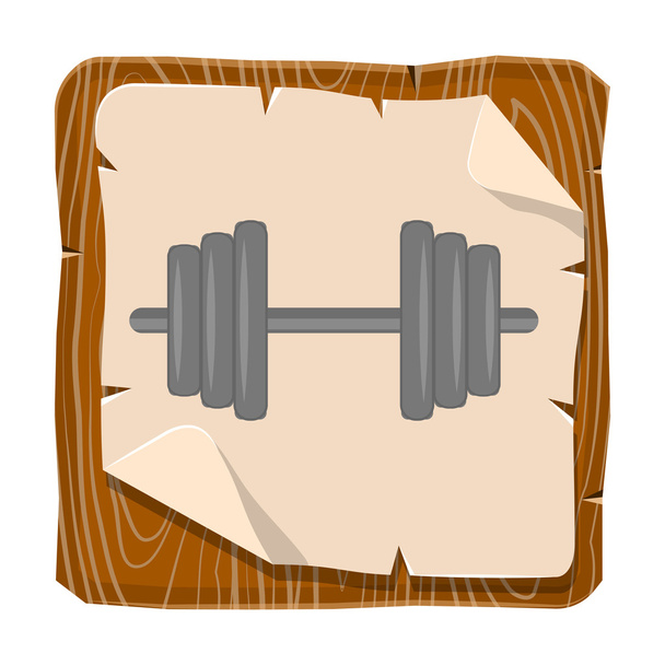 Dumbbell colorful icon - Vector, Image