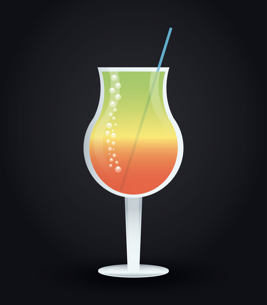 Icono de la bebida de cóctel en estilo de diseño plano, Alcohol Beverage. Ilustración vectorial
 - Vector, imagen