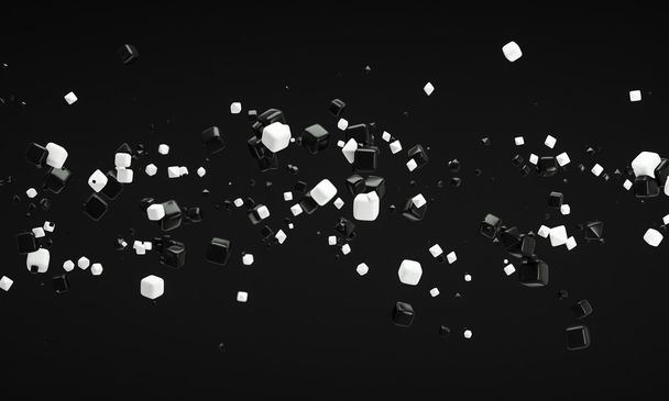 abstract black and white background 3d rendering - Fotó, kép